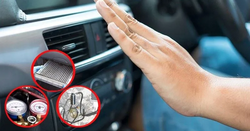 Triệu chứng thường gặp khi điều hòa ô tô thổi ra khí nóng